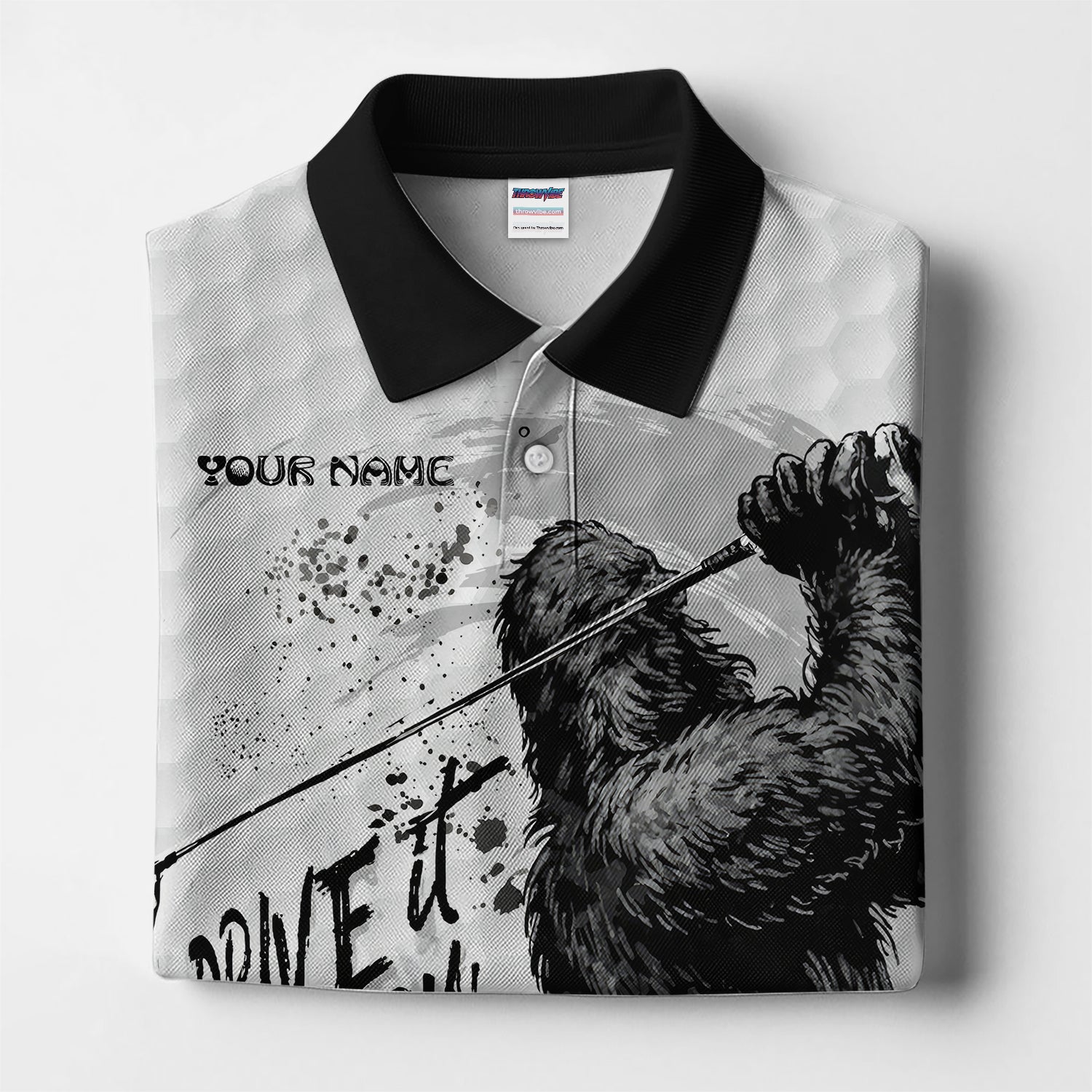 Bigfoot Golf Polos, Drive It Like You Stole It Men’s Golf Shirt, Crazy Golf Gift For Golfer