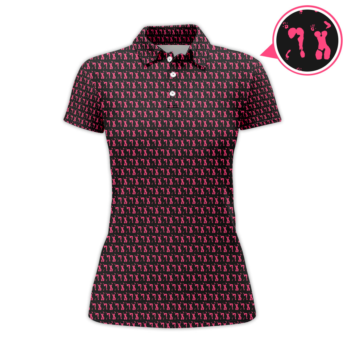 Body Art Pattern Golf Polos, Funny Golf Shirt, Crazy Golf Shirts For Men