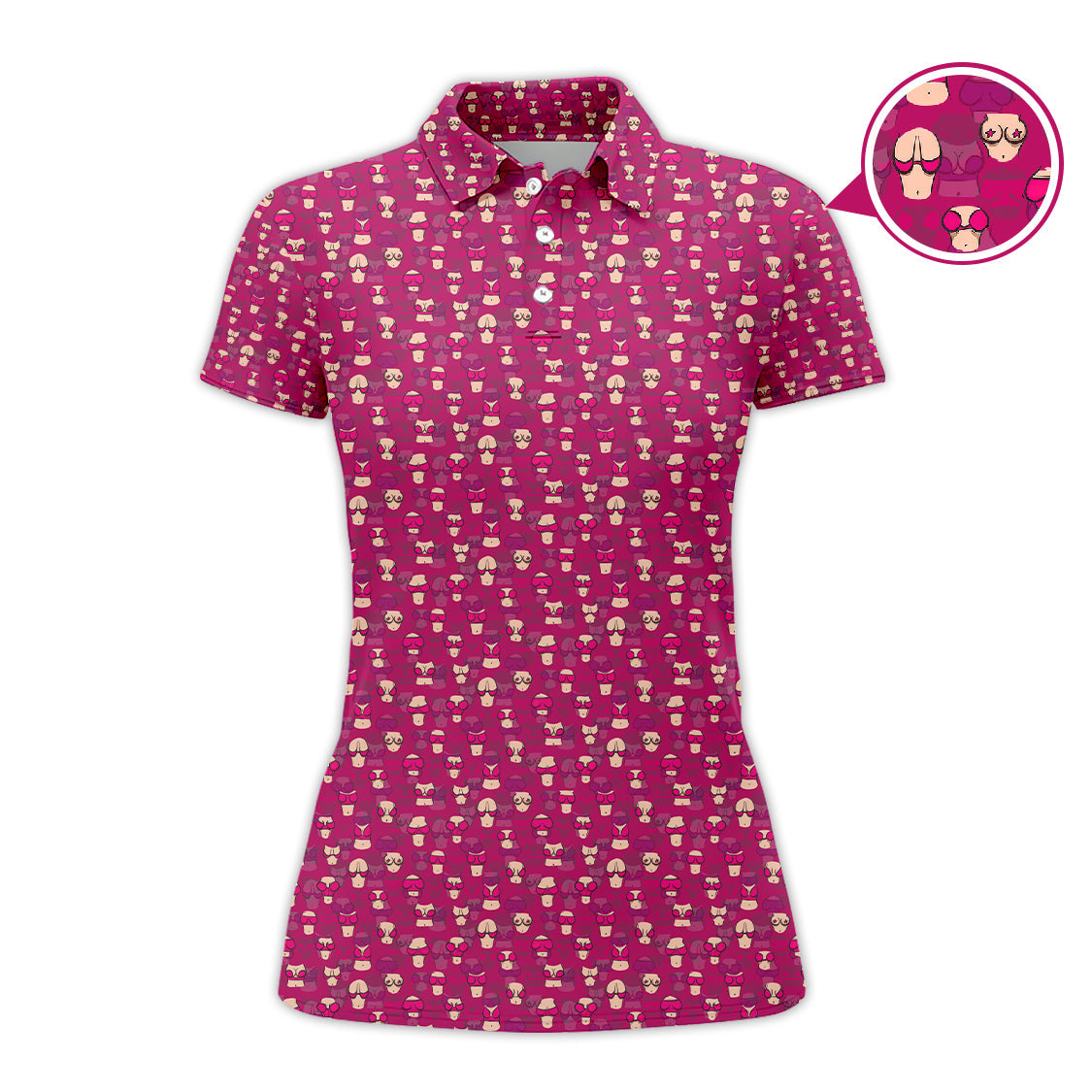 American Tatas Funny Golf Shirt, Pattern Golf Polos, Crazy Golf Shirts For Men
