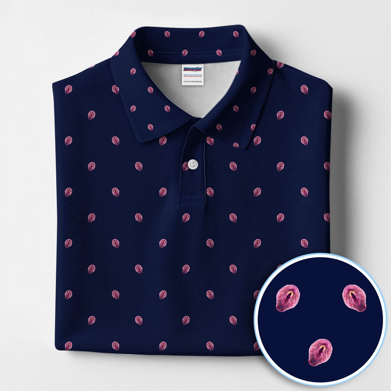 Funny Abstract Pattern Golf Shirt, Crazy Golf Polos For Men, Golf Gift For Golfer