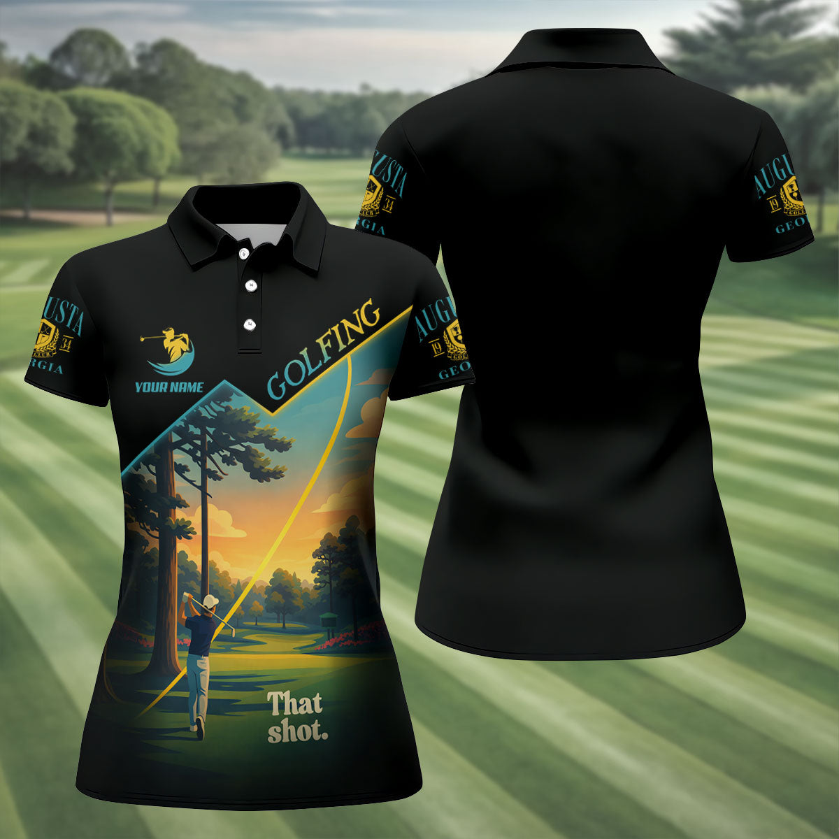 Augusta Georgia Golf Tournament Golf Shirt For Women, Performance Golf Shirt, Ladies Golf Shirts