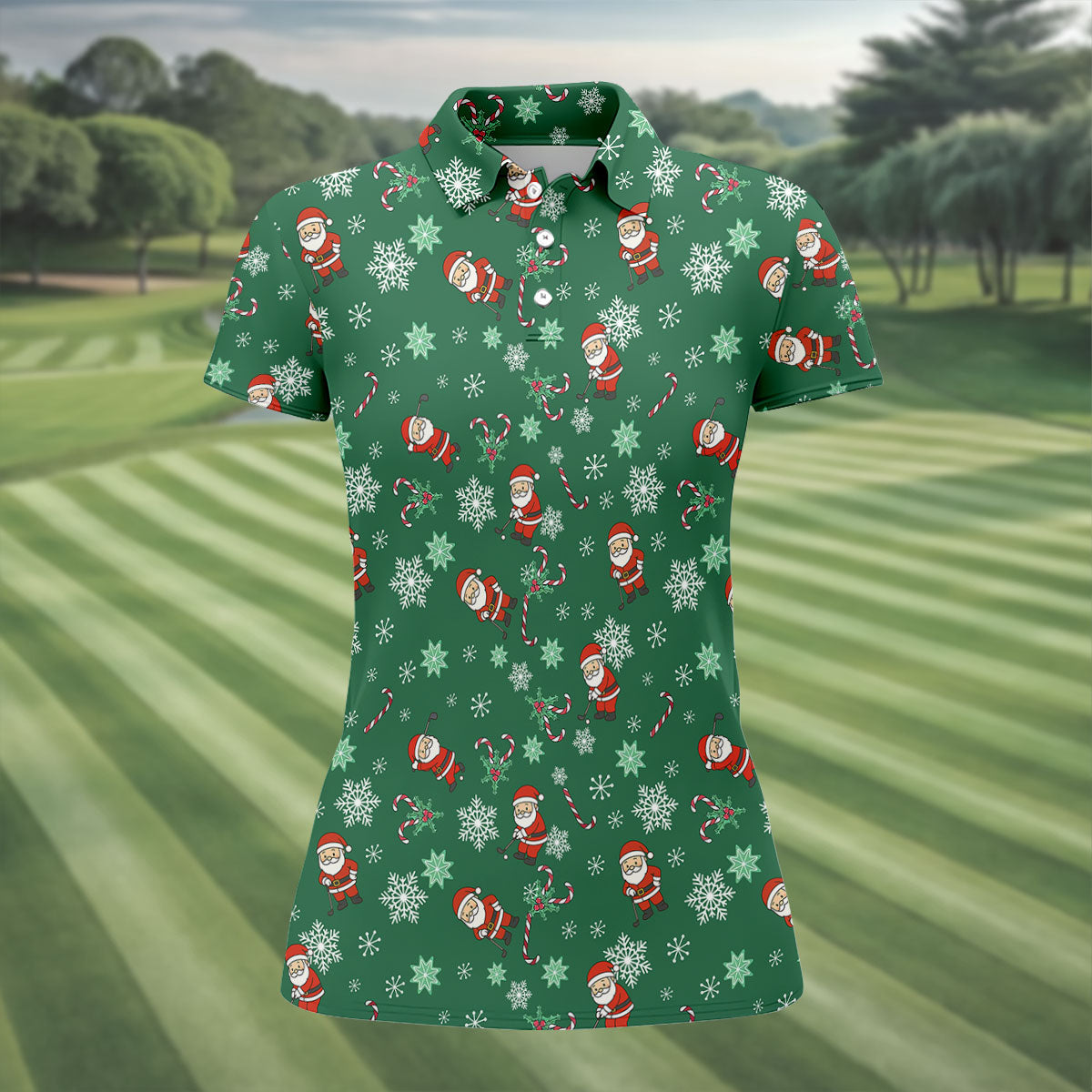 Hood Crew Merry Christmas Funny Print Golf Shirt, Christmas Golf Shirt, Golf Gifts For Women, Fun Golf Shirt