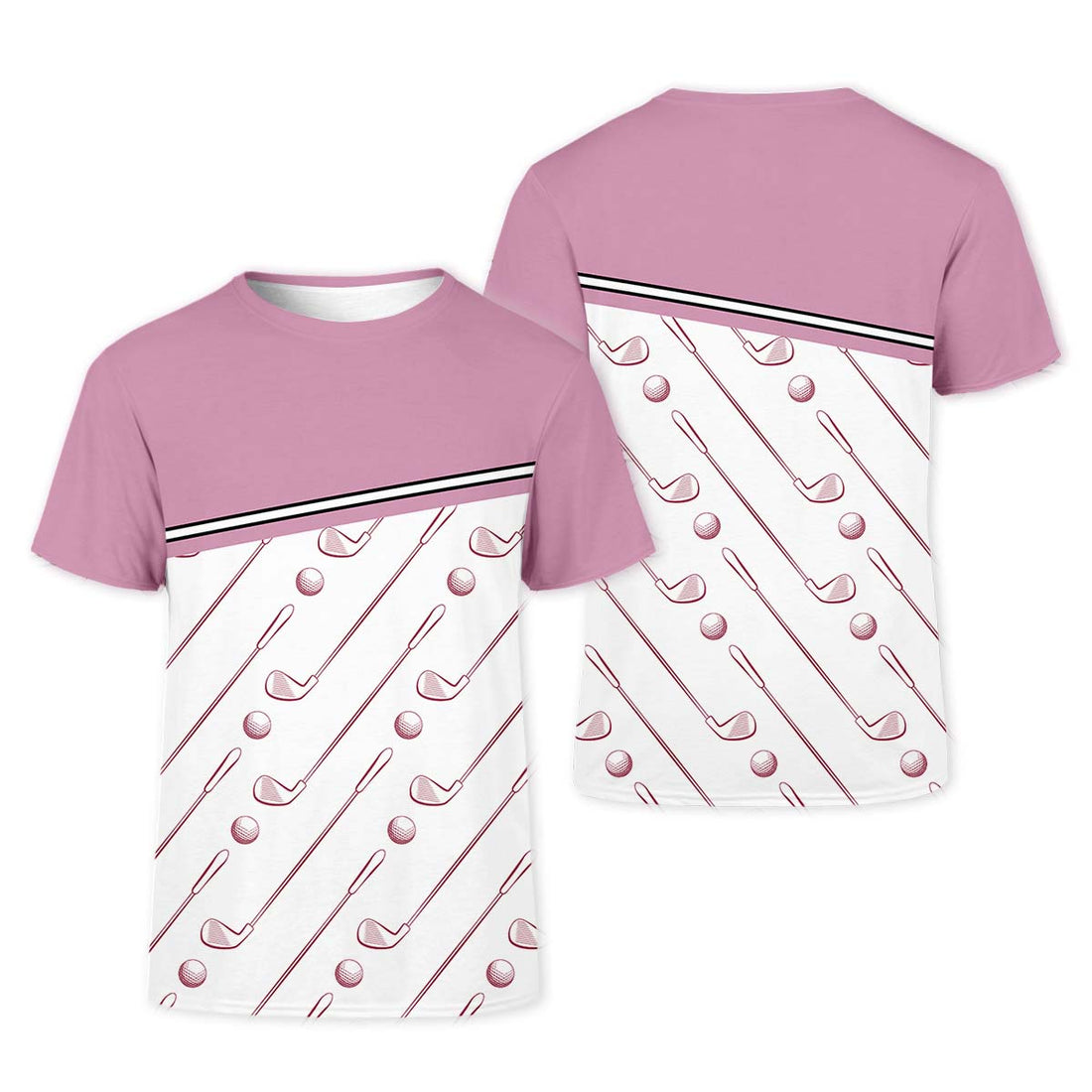 Pink Womens Golf Polo ShirtGolfing Apparel, Womens Golf Gifts