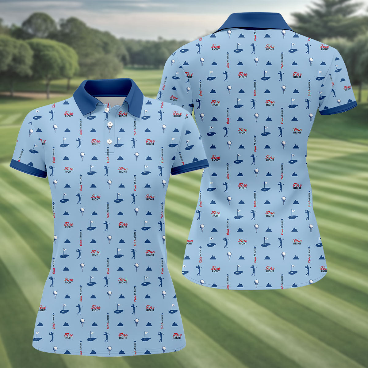 Fore Right Cold As Slice Golf And Beer Women Golf Top, Ladies Golf Shirts, Golfing Apparel