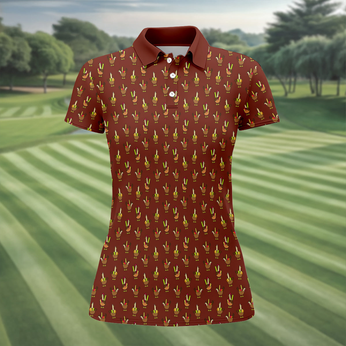 Thanksgiving Turkey Women Golf Shirt, Ladies Sleeveless Polo, Gifts For Golf Lovers, Thanksgiving Day Shirts