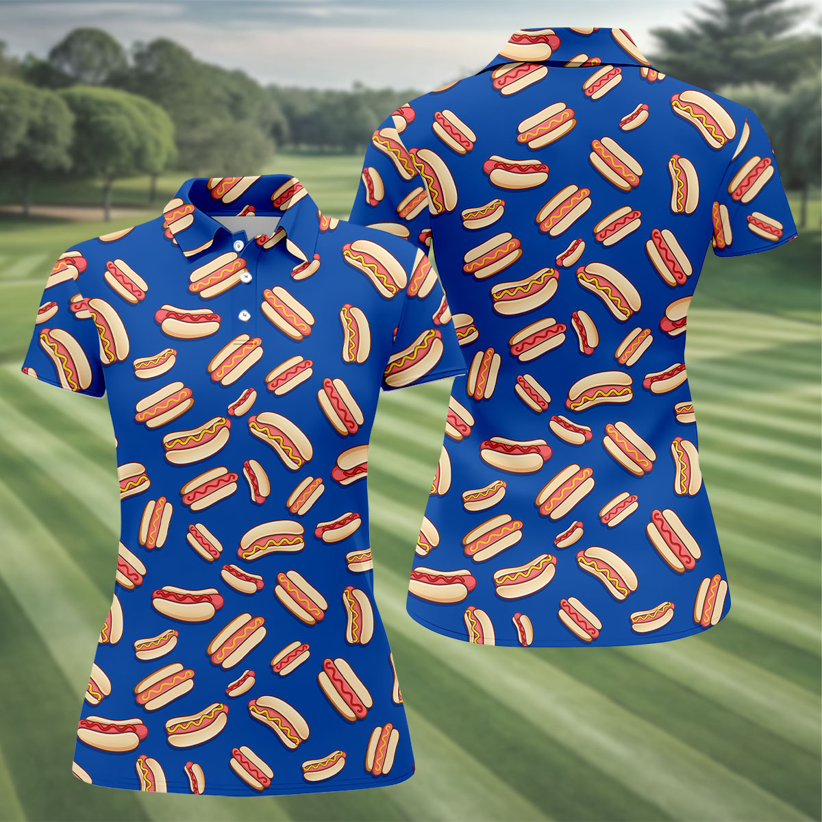 Sausage And Bun Fun Golf Shirt, Women's Golf Tops, Golf Gifts For Women, Ladies Golf Shirts