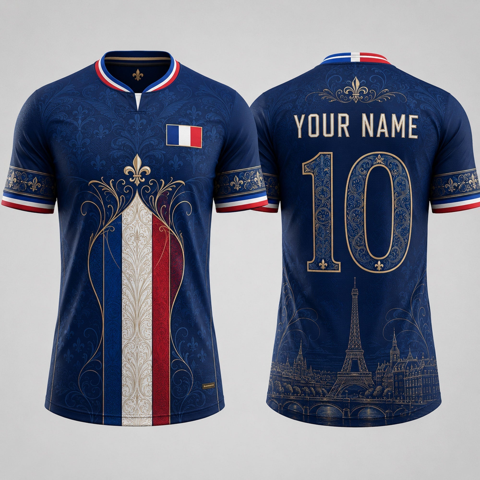 French Fleur De Lis Fooball Shirt, Football France Team V-Neck For Men, Football Gifts