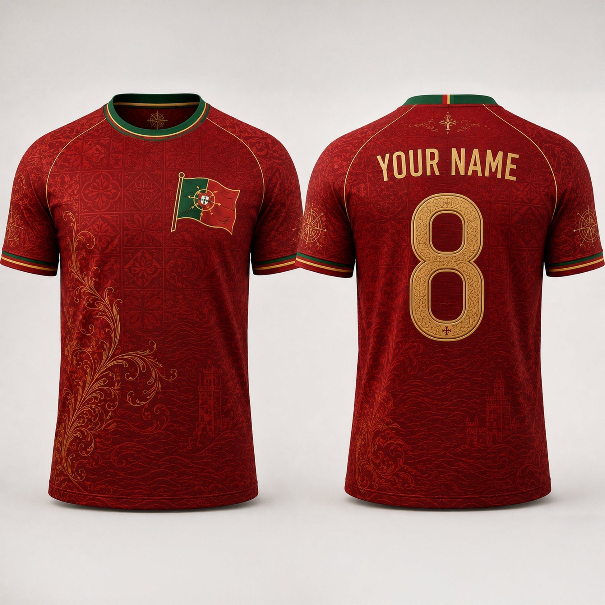 Portugal Fan Fooball Shirt, Azulejos V-Neck For Men Football Lover, Soccer Game Day Football Gifts