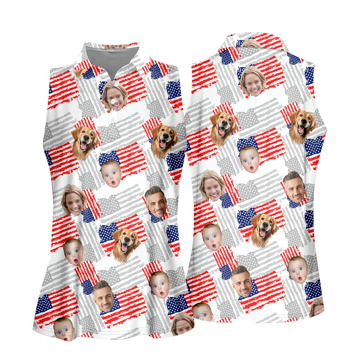 Custom Face Shirt, Personalized Dog Shirts, Golf Polo For Ladies, Golf Tops For Women