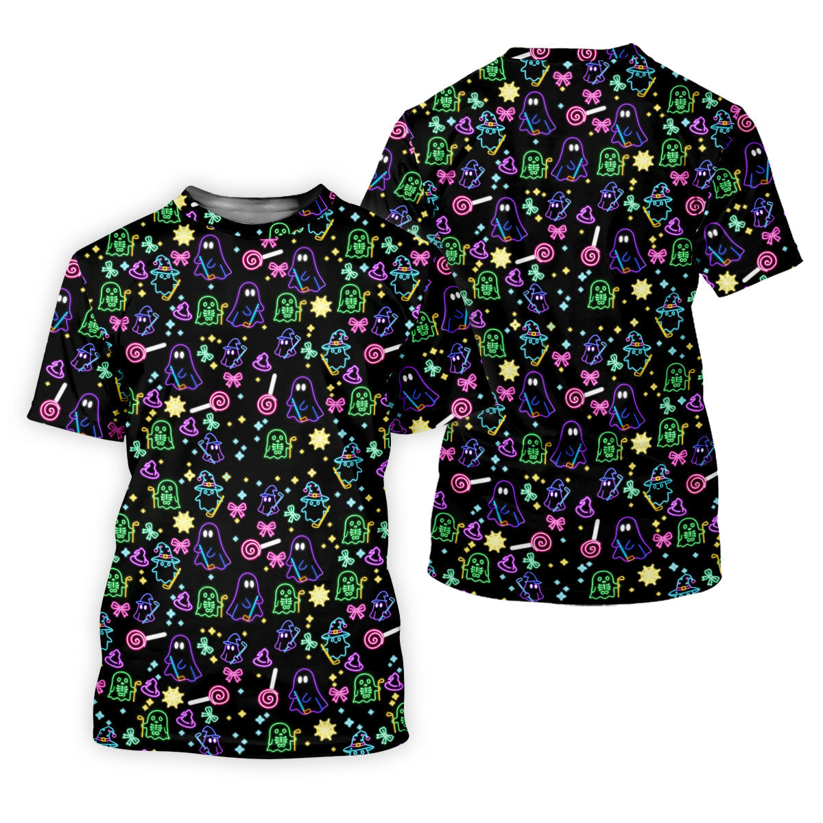 Funny Ghost Golfing Women's Polo ShirtNeon Golf Shirt, Fun Womens Golf Shirts, Funny Halloween Shirt