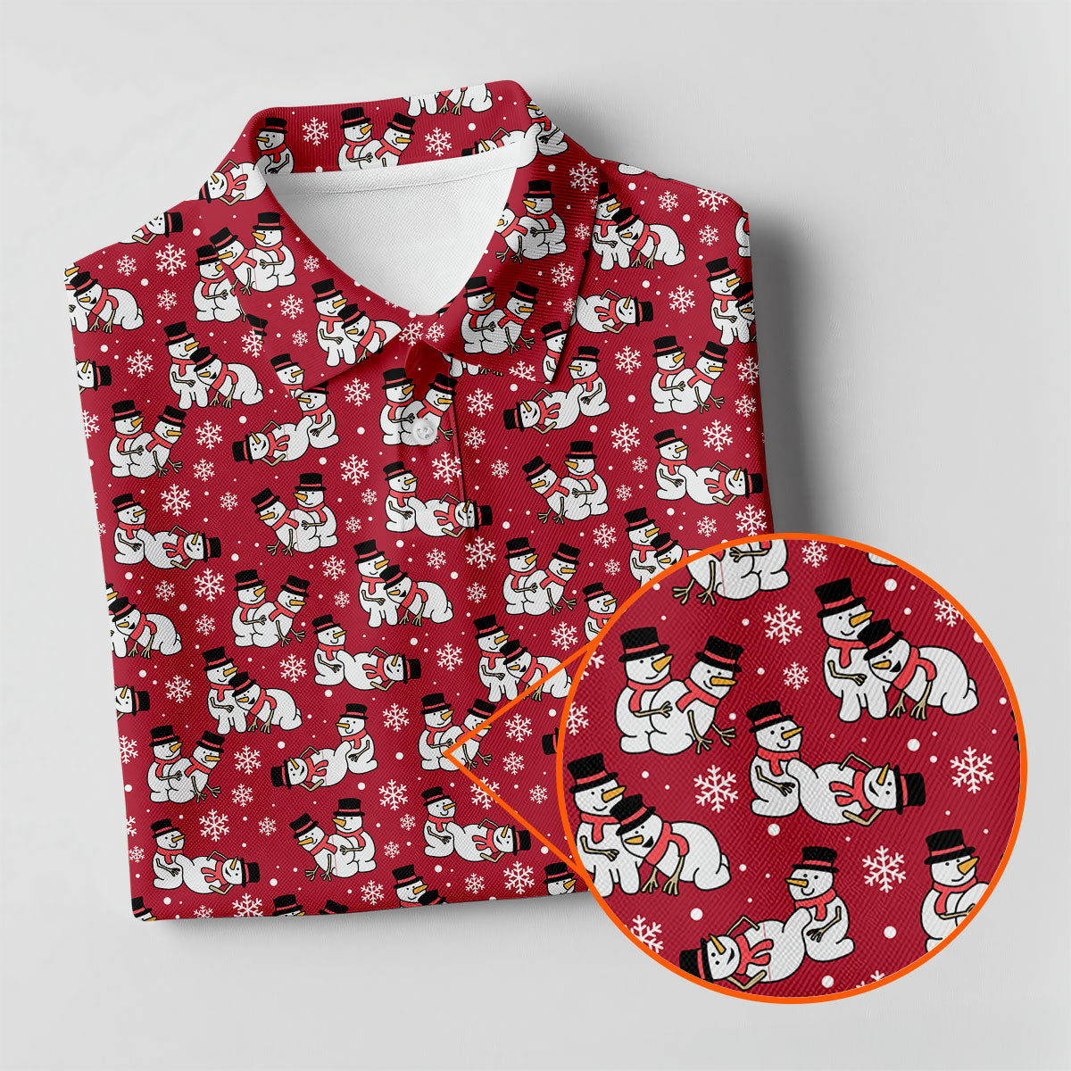 Naughty Snowman Red Golf Shirt, Christmas Golf Shirt, Fun Women's Golf Shirts, Ladies Golf Polos