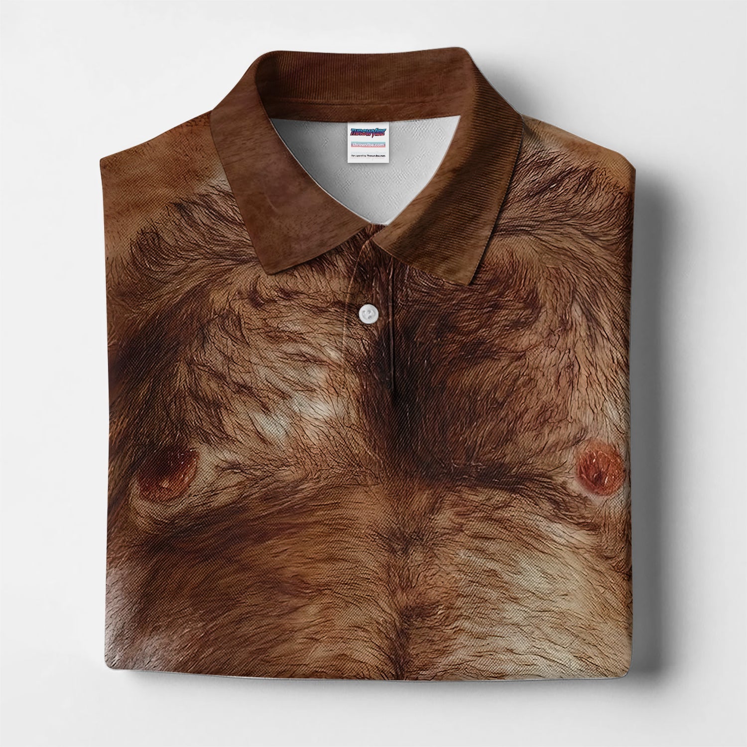 Fanient Hairy Chest Golf Polos, Funny Golf Shirt For Men, Crazy Golf Gift For Golfer