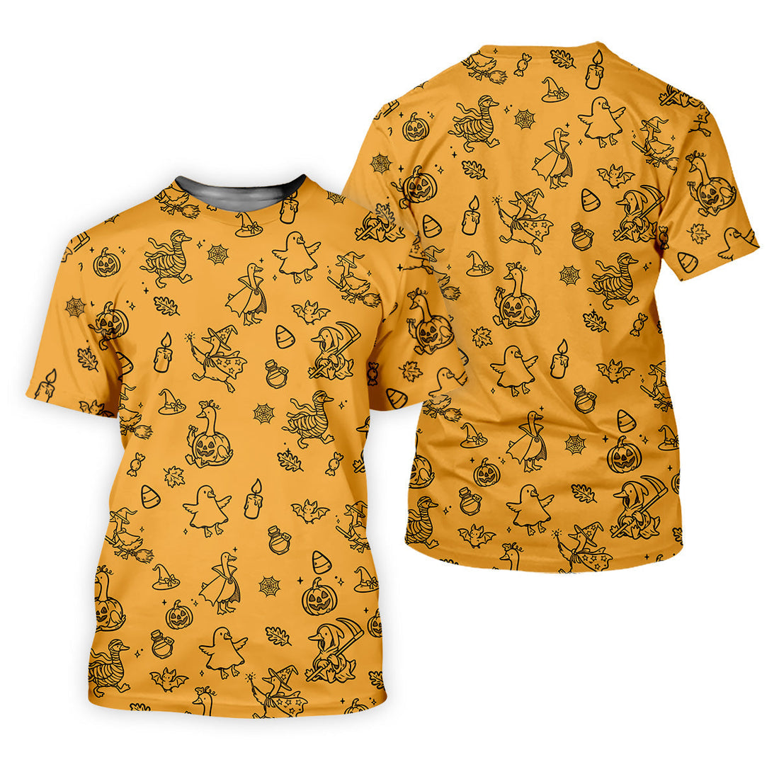 Goose Halloween, Doodle Pattern, Yellow Golf Shirt, Sleeveless Womens Golf Shirts, Women Golf Top, Ladies Golf Shirts