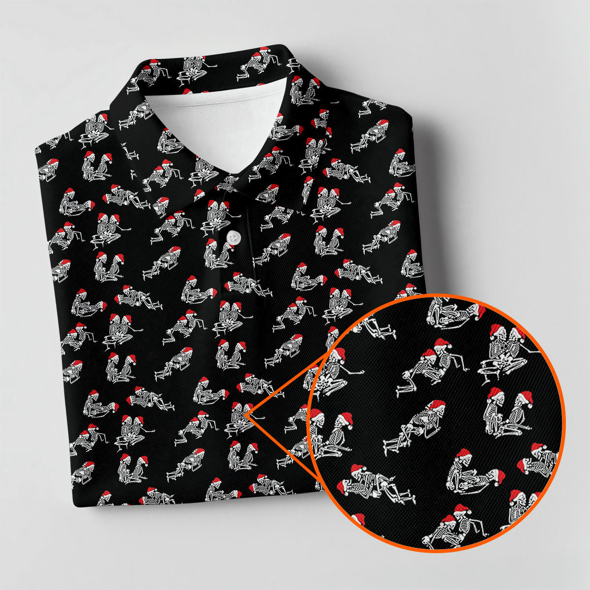 Skeleton Santa Hat Funny Golf Shirt, Women Golf Top, Ladies Sleeveless Tops, Women's Golf Shirts