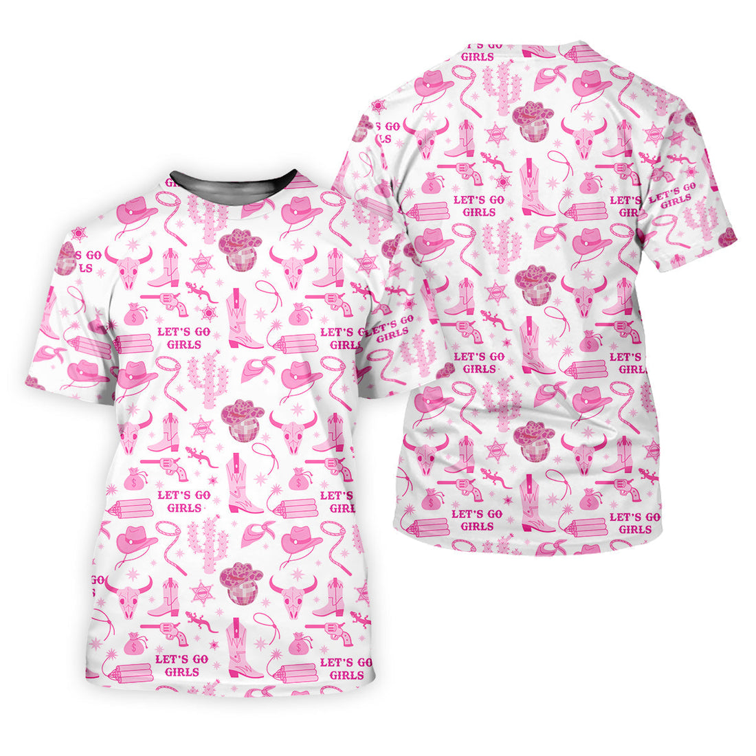 Let's Go Girls Funny Sleeve Polos Womens, Custom Ladies Golf Shirt