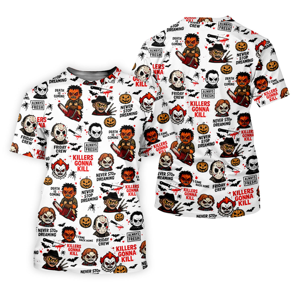 Classic Horror Characters Halloween Golf Shirt, Fun Womens Golf Shirts, Ladies Golf Tops