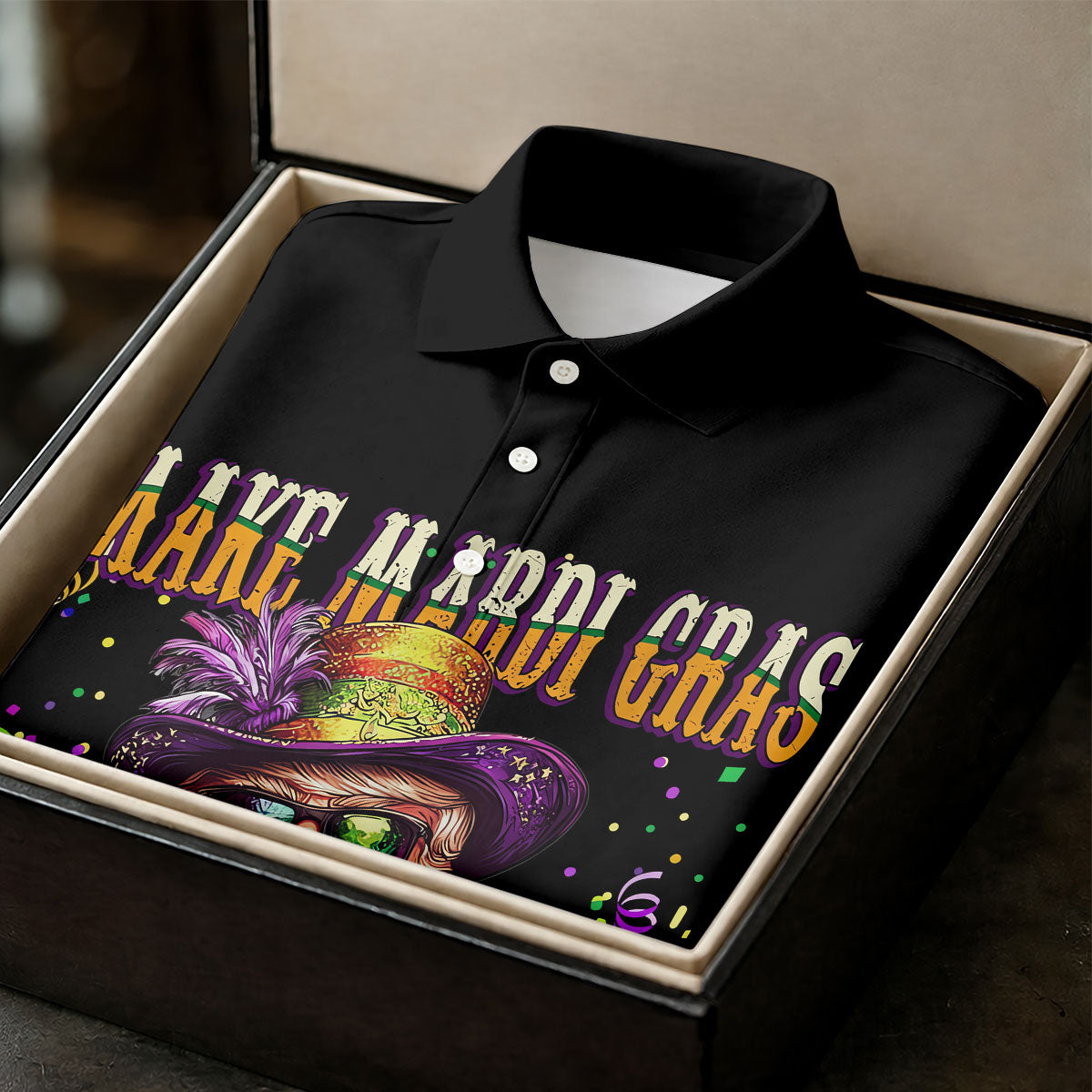 Make Mardi Gras Great Again Fun Women's Golf Shirts, Women's Golf Tops, Ladies Golf Shirt