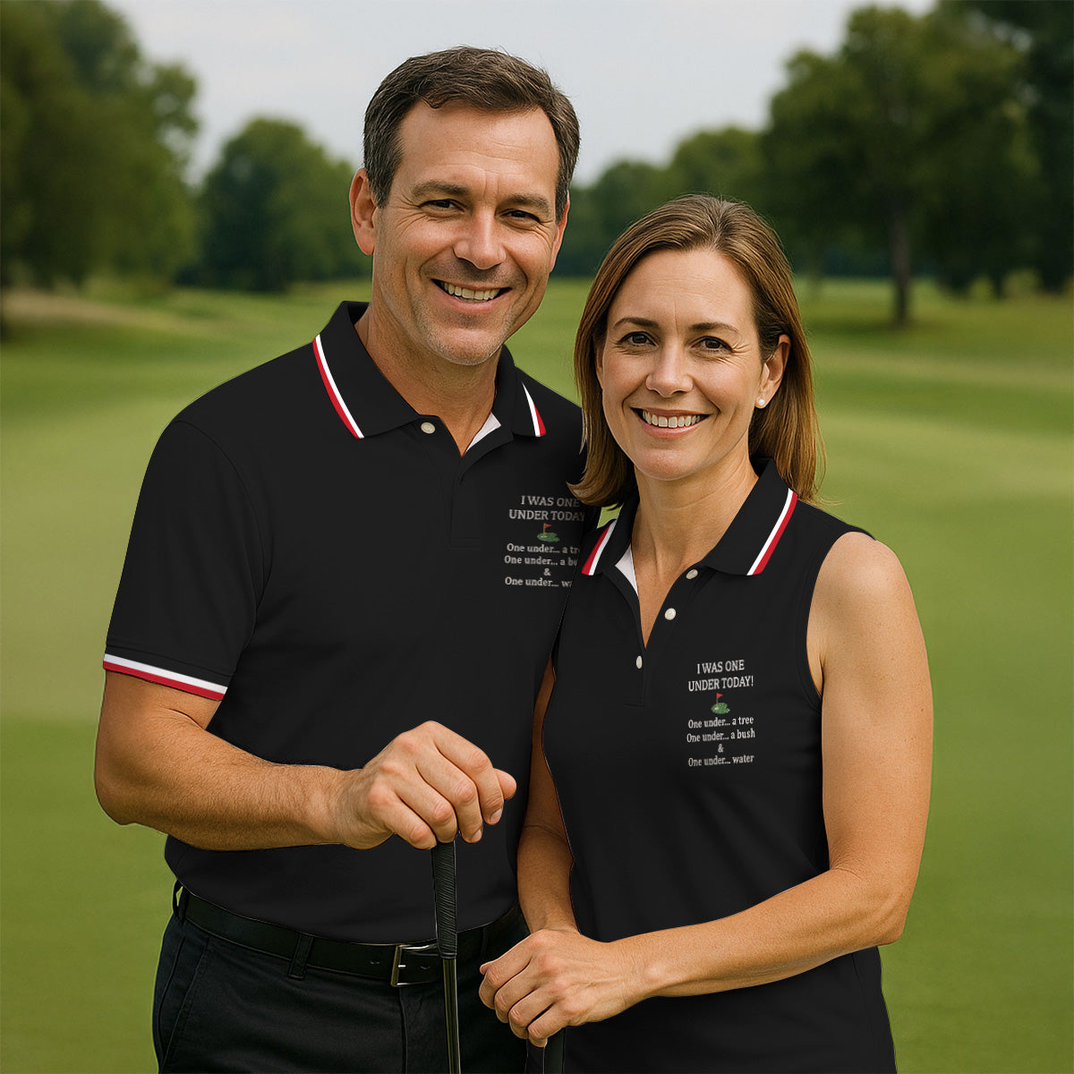 I Was One Under Today Black Golf Shirt, Funny Golf Shirt, Ladies Golf Tops, Golf Shirt For Women