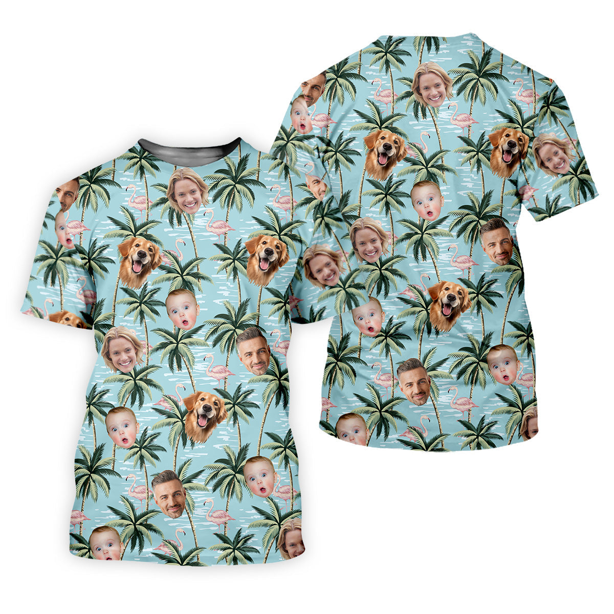 Pink Flamingo Hawaiian Shirt, Custom Team Shirt, Green Polo ShirtSleeveless Womens Golf Shirts, Ladies Golf Shirts
