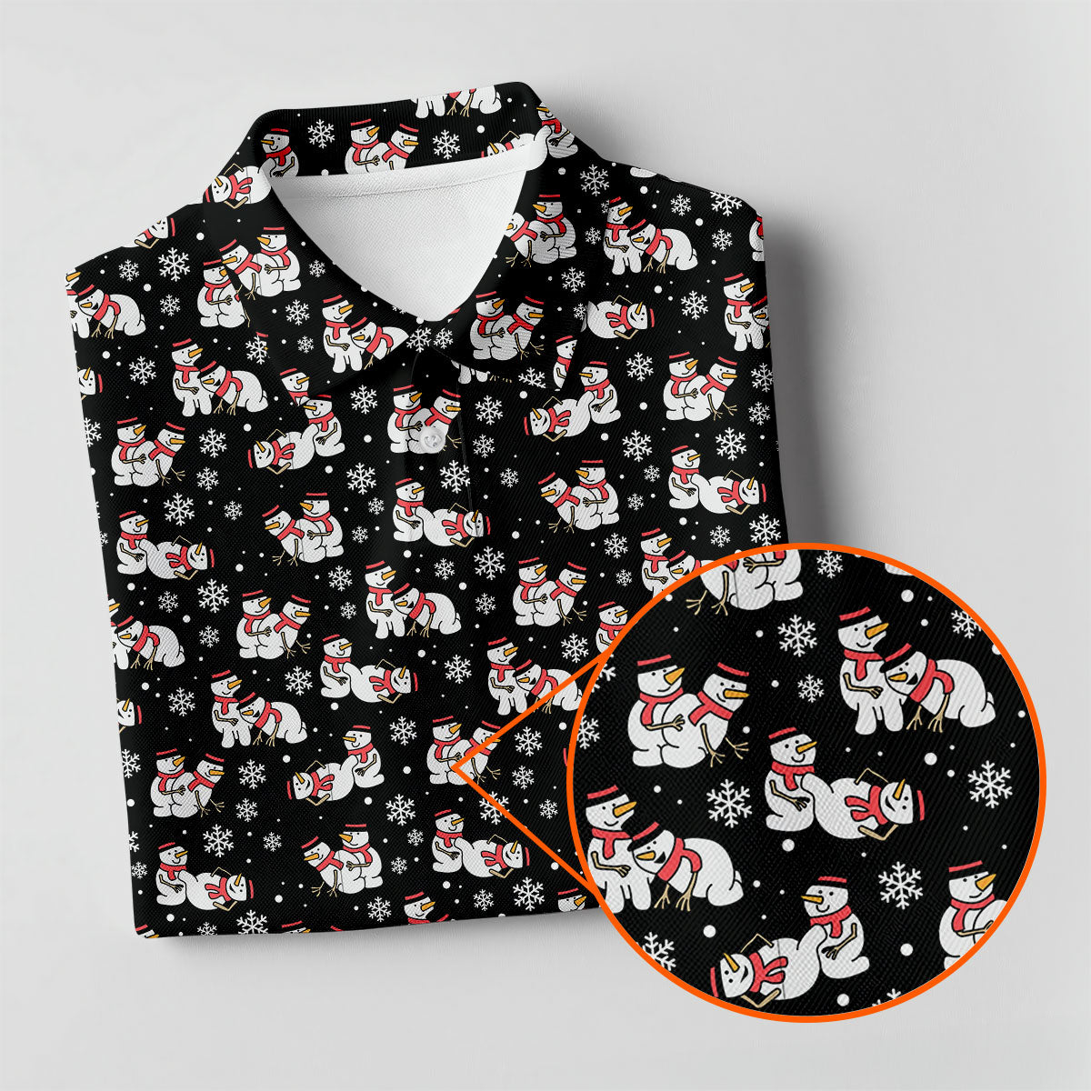 Naughty Snowman Black Golf Shirt, Christmas Golf Shirt, Fun Women's Golf Shirts, Ladies Golf Polos