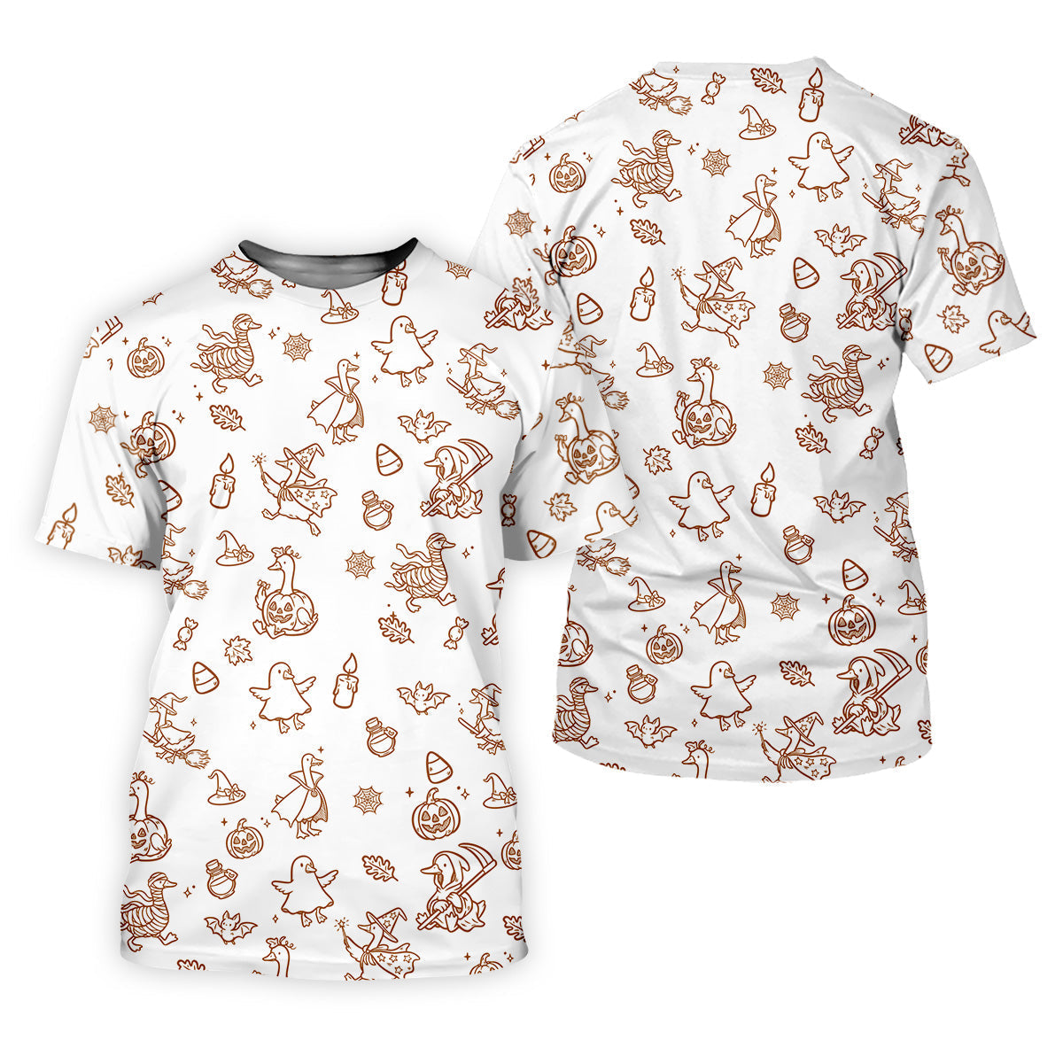Goose Halloween, Doodle Pattern, White Golf Shirt, Sleeveless Womens Golf Shirts, Women Golf Top, Ladies Golf Shirts