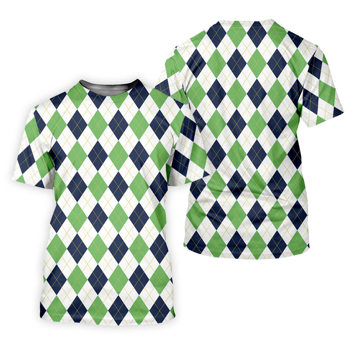 Green And Black Argyle Sleeveless Womens Golf Shirts, Ladies Pink Golf Shirt, Womens Golf Polo Shirt Womens Golf Tops
