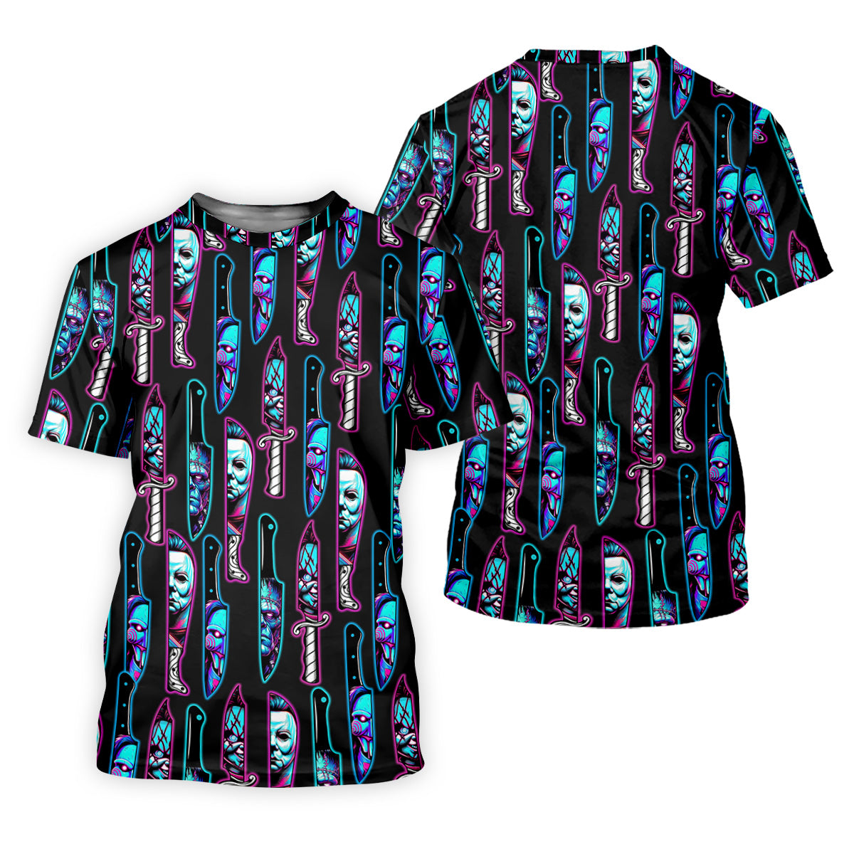 Funny Horror Character Women Golf Shirt, Horror Movie Shirt, Halloween Golf Shirt, Scary Halloween Shirts, Womens Golf Gifts