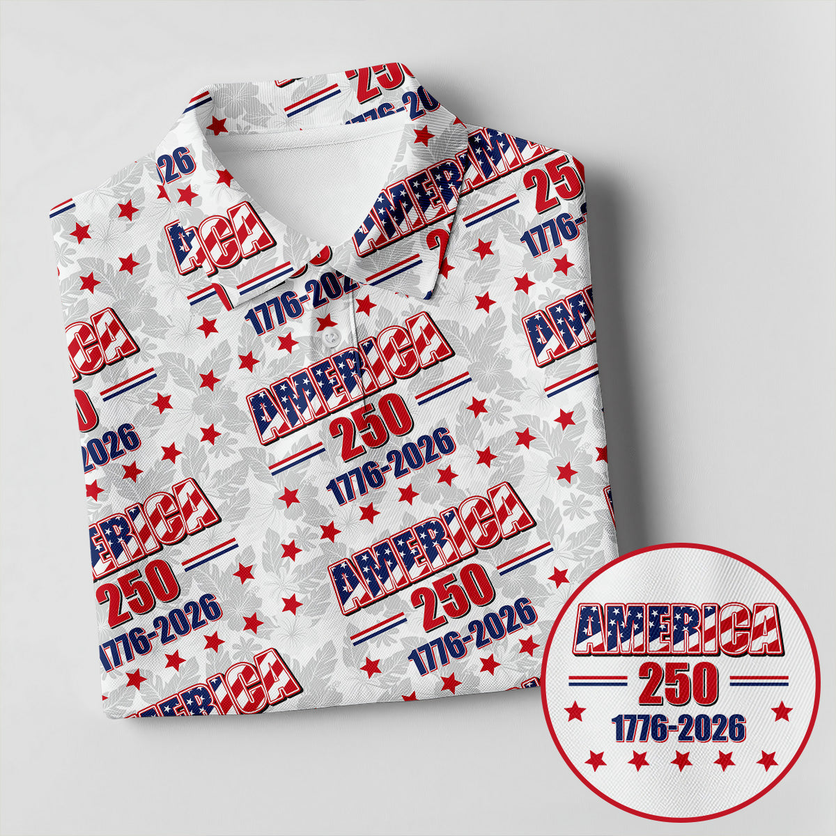 America 250 Tropical Floral 4th Of July Golf Shirt, Patriotic Golf Shirt, Golf Shirt For Women