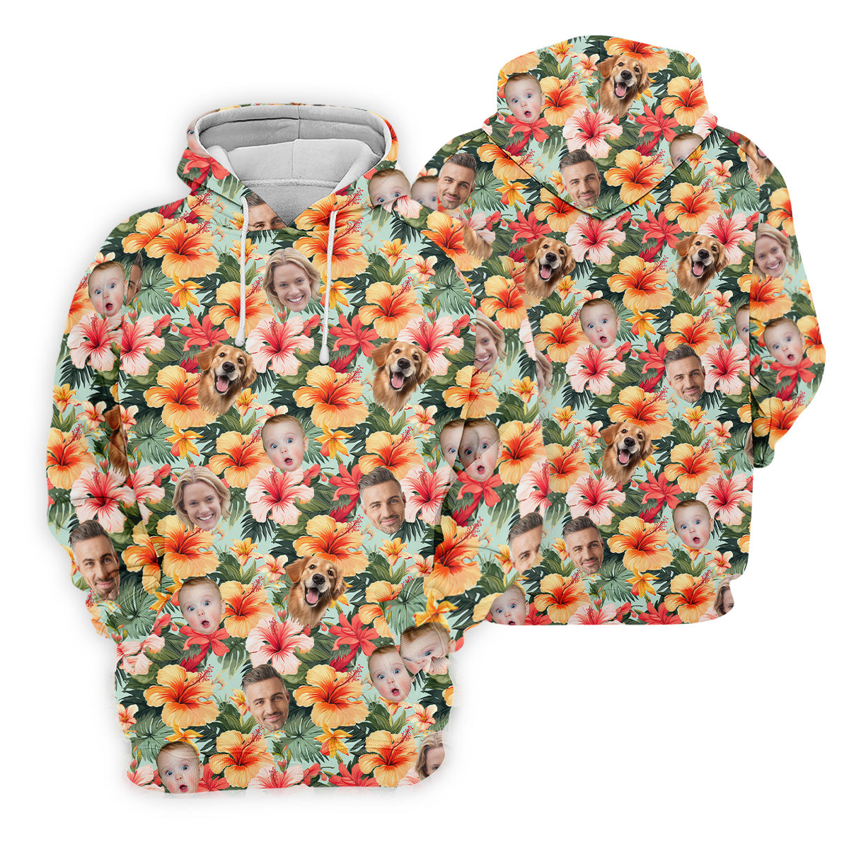 Yellow Hibiscus Flower Hawaiian Golf Shirt, Custom Face Shirt, Women Golf Top, Ladies Golf Polos