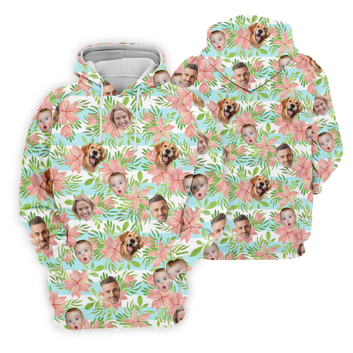 Hawaiian Punch Hibiscus, Pink And Green Shirt, Custom Face Shirt, Women Golf Top, Ladies Golf Polos
