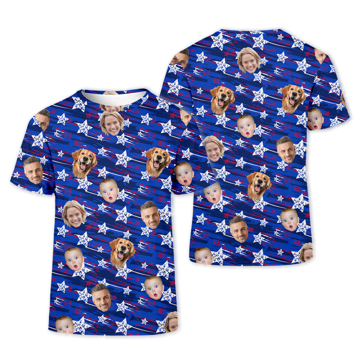 Family Portrait Golf Shirt, Patriotic Golf Shirt, Golf Shirt Gift For Women, Women's Golf Polo ShirtUSA Golf Shirt For Ladies