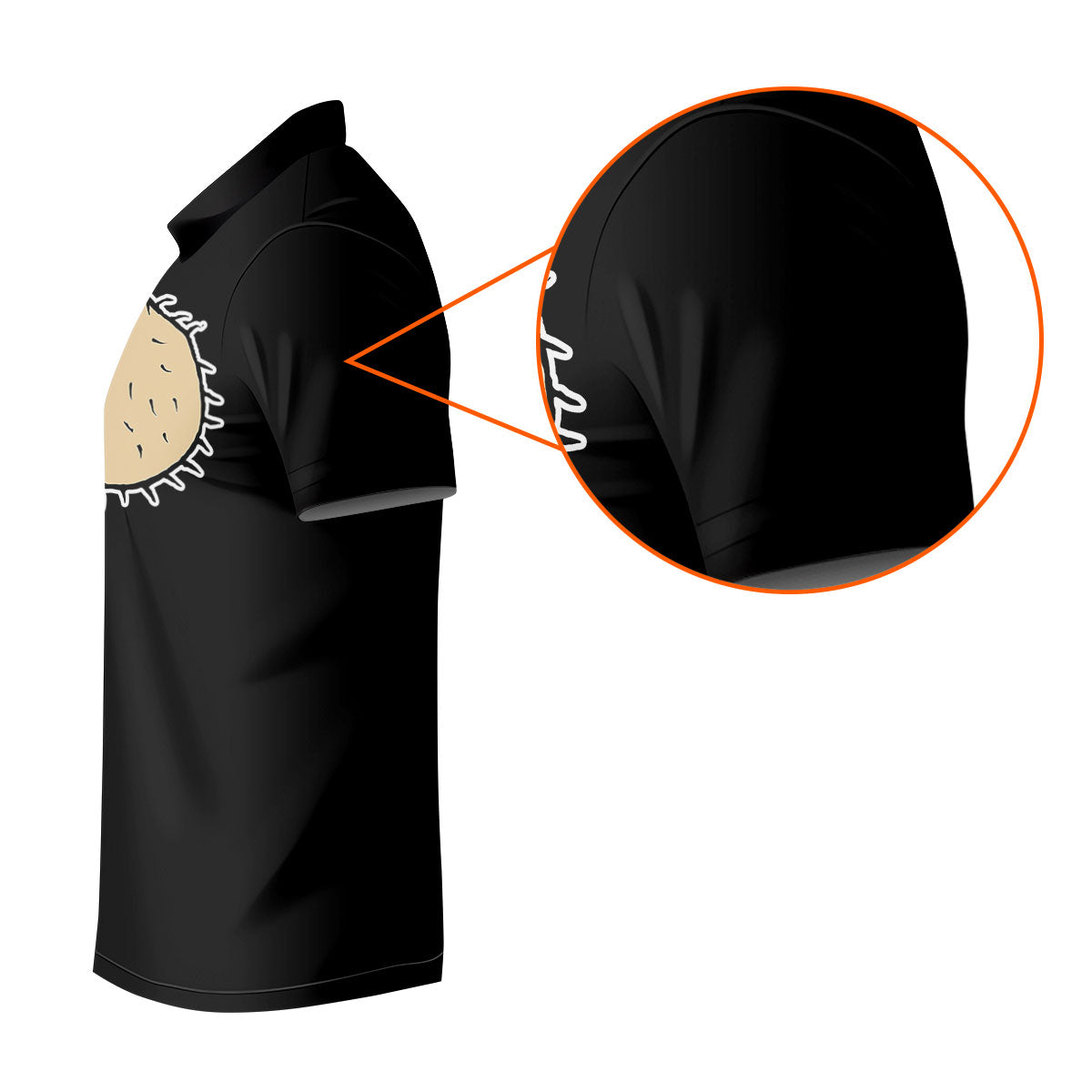 Black Funny Dickhead Faux Chest Golf Shirt, Men's Golf Shirt, Polo Shirts For Men