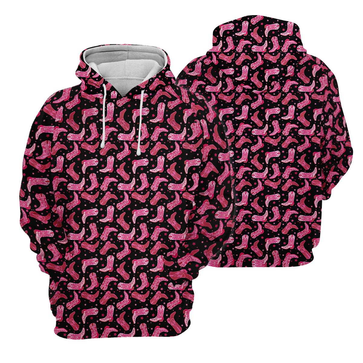 Pink Cowboy Boots Womens Golf Polo Shirt, Golfing Apparel, Womens Golf Gifts