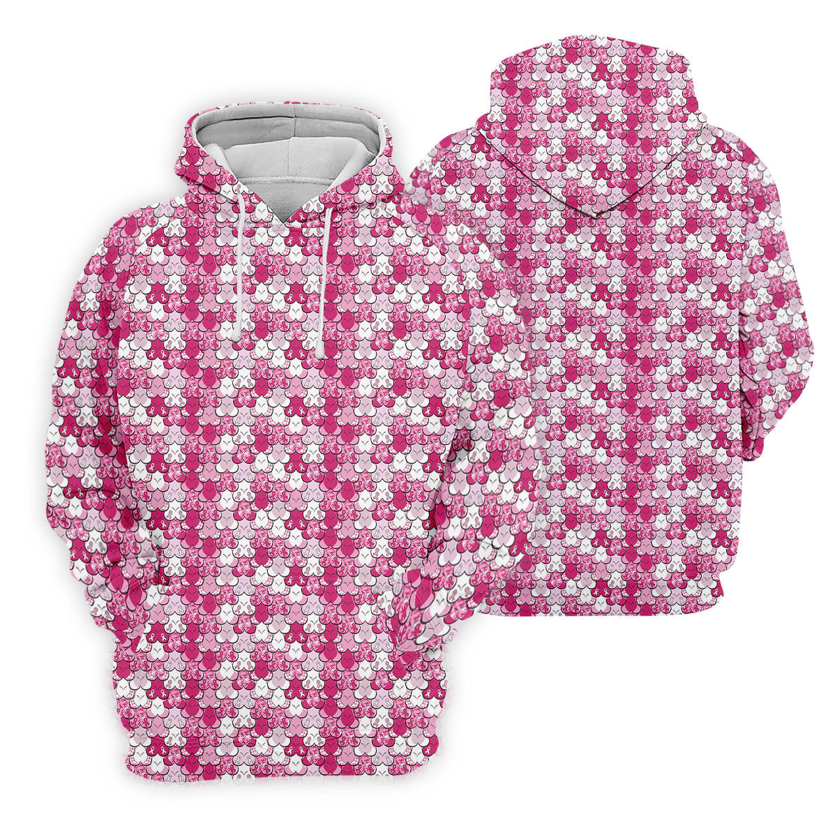 Funny Pink Ribbon Men's Polo Shirt, Breast Cancer Awareness Shirt, Pink Golf Shirt, Men Golf Gift