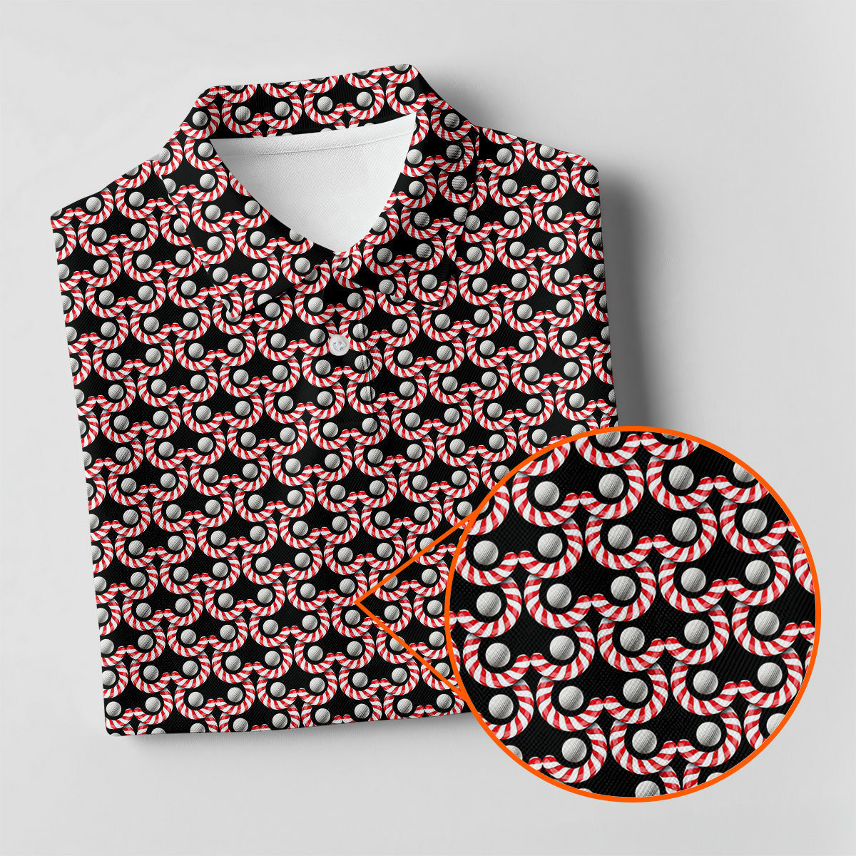 Golf Ball Candy Cane Golf Shirt, Women Golf Top, Ladies Sleeveless Tops, Women's Golf Shirts