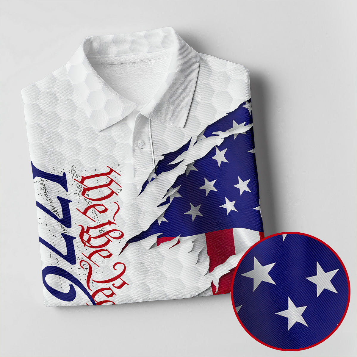 We The People 250 Anniversary 1776-2026 Distressed Flag Golf Shirt For Women, Patriotic 4th Of July Golf Shirt