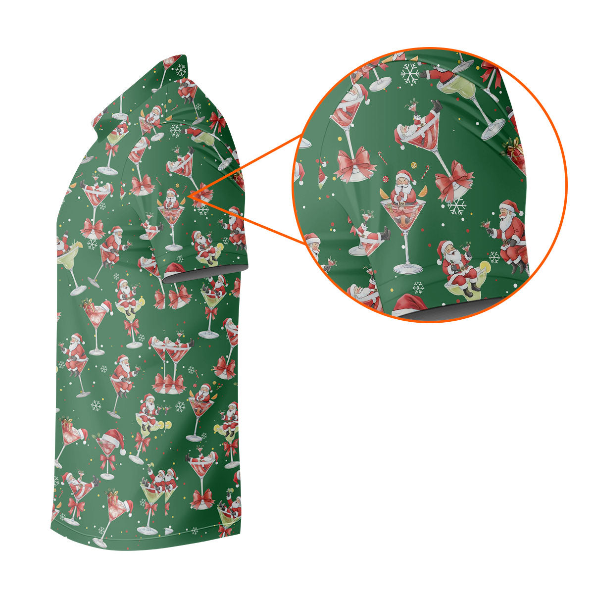 Santa Claus Margarita Christmas Shirt Golf Polo Shirt Unique Gift For Golfer, Golf Gifts For Women