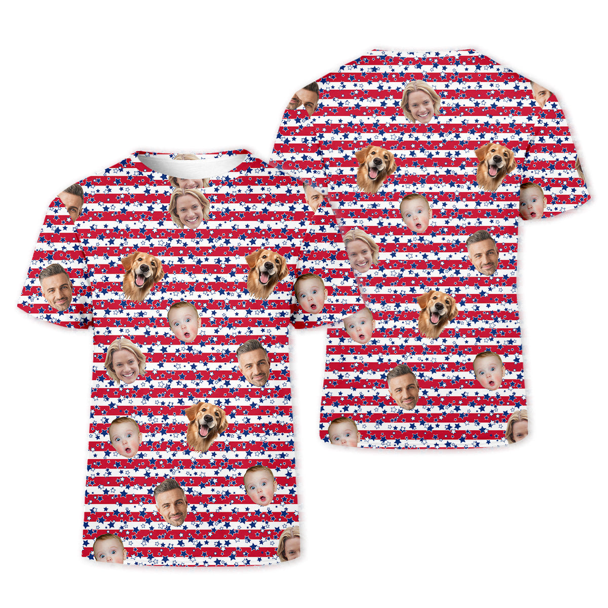 Custom Face Shirt, Personalized Dog Shirts, Golf Tops For Women, Family Portrait Golf Shirt, Patriotic Golf Polos, Long Sleeve Golf Shirts