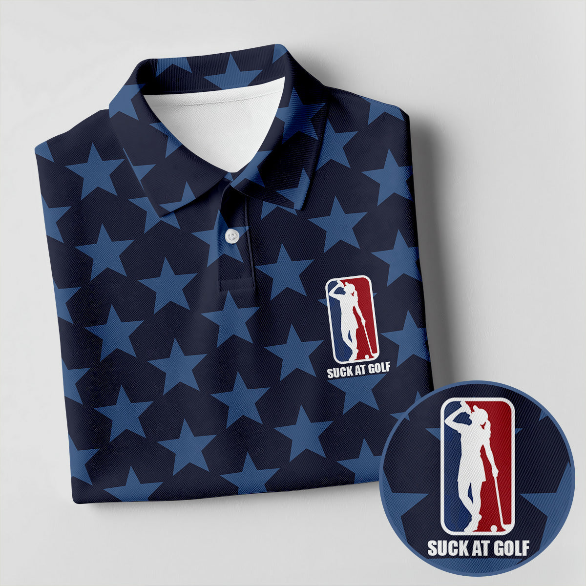 Funny Suck At Golf Drunk Golfer Golf Shirt For Women, Patriotic 4th Of July Golf Shirt