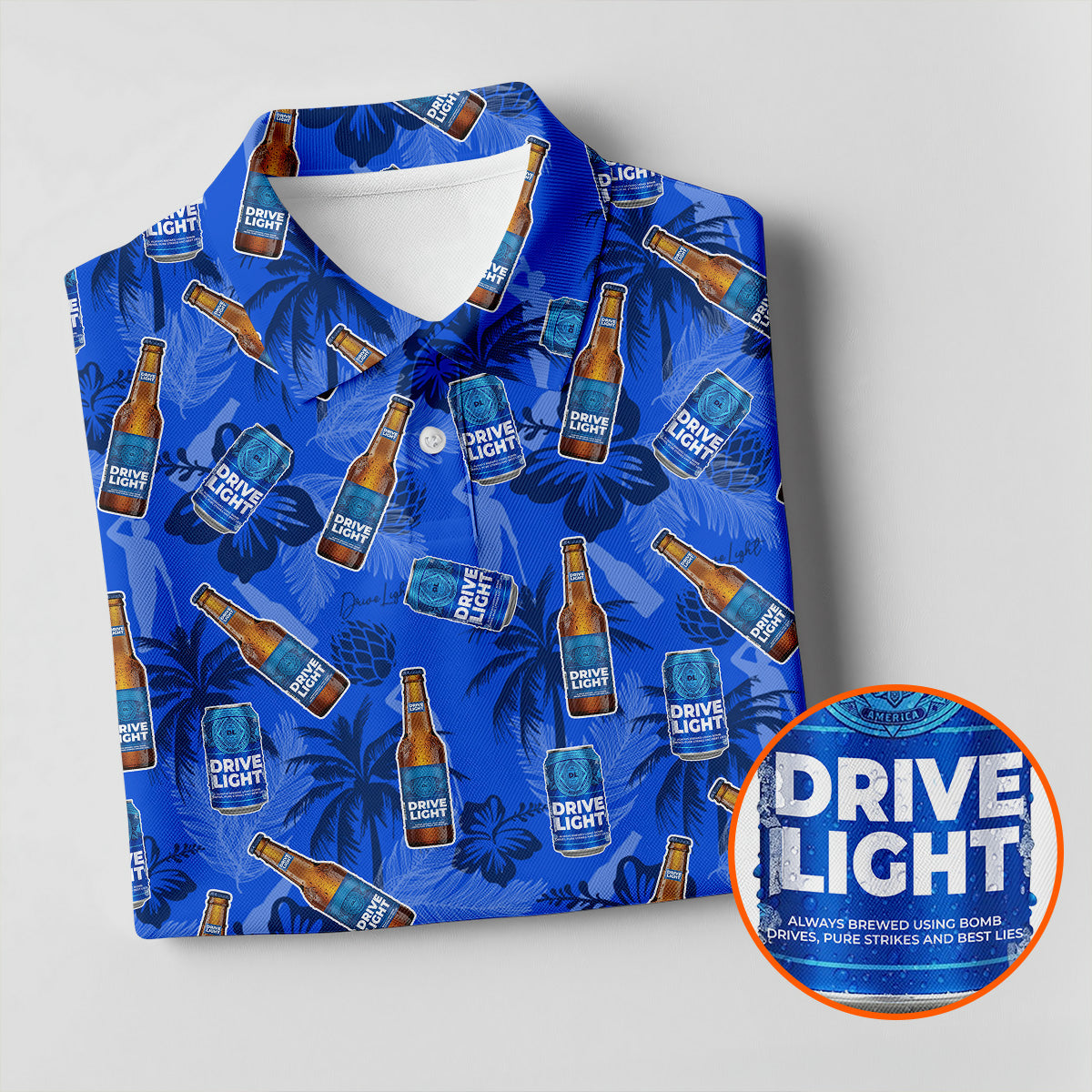 Drive Light Golf And Beer Tropical Pattern Fun Golf Shirt, Golf Shirt For Women, Ladies Golf Shirts
