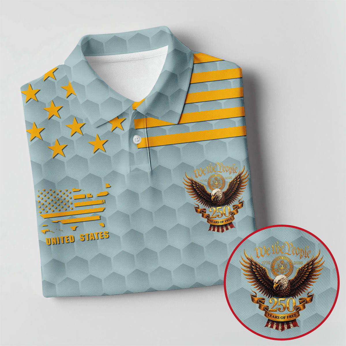 Air Force Veteran We The People 250 Years Of Free 4th Of July Golf Shirt, Women's Golf Tops