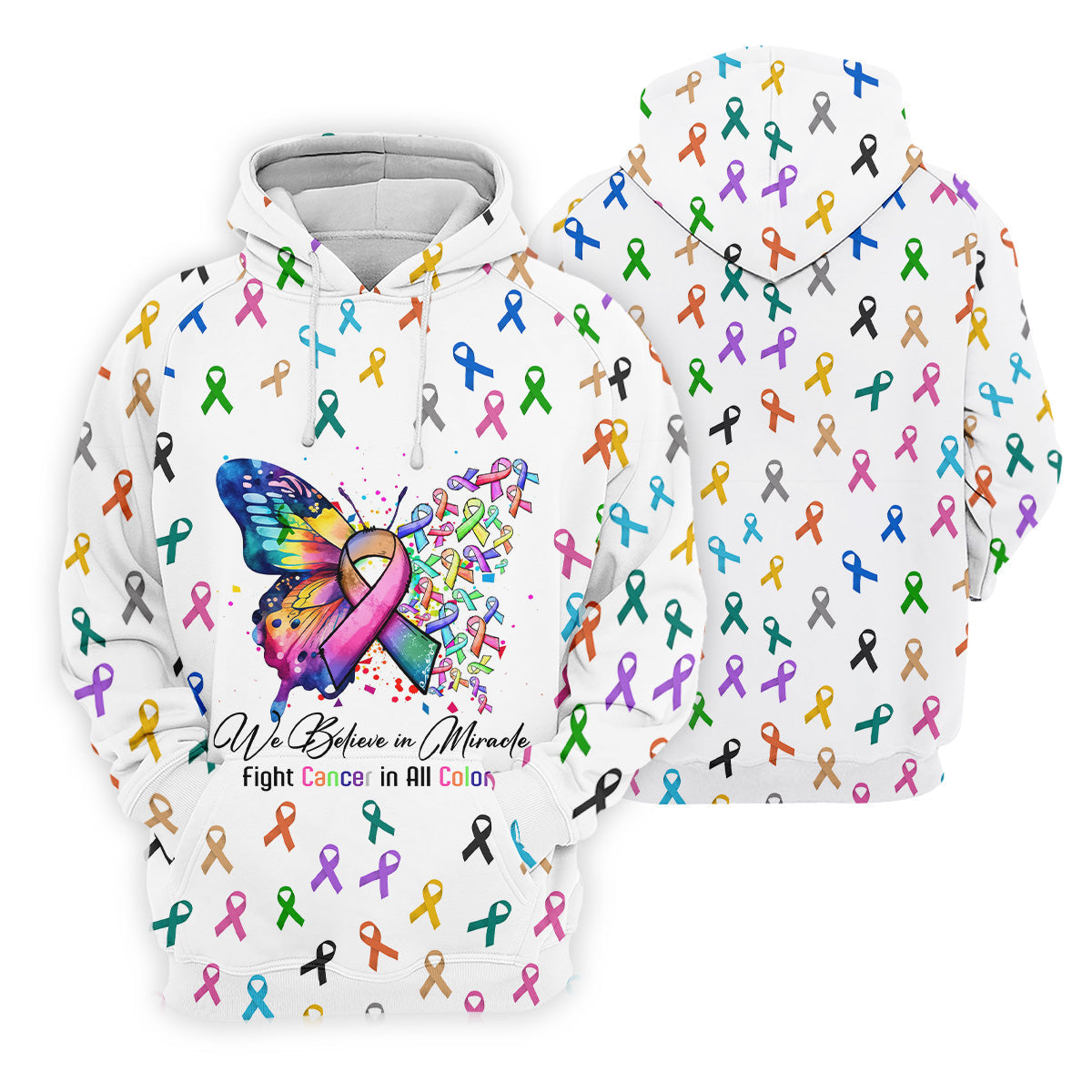 Fight Cancer In All Color Women Golf Shirt, Cancer Awareness Shirt, Cancer Fighter Shirt, Golf Gift For Women