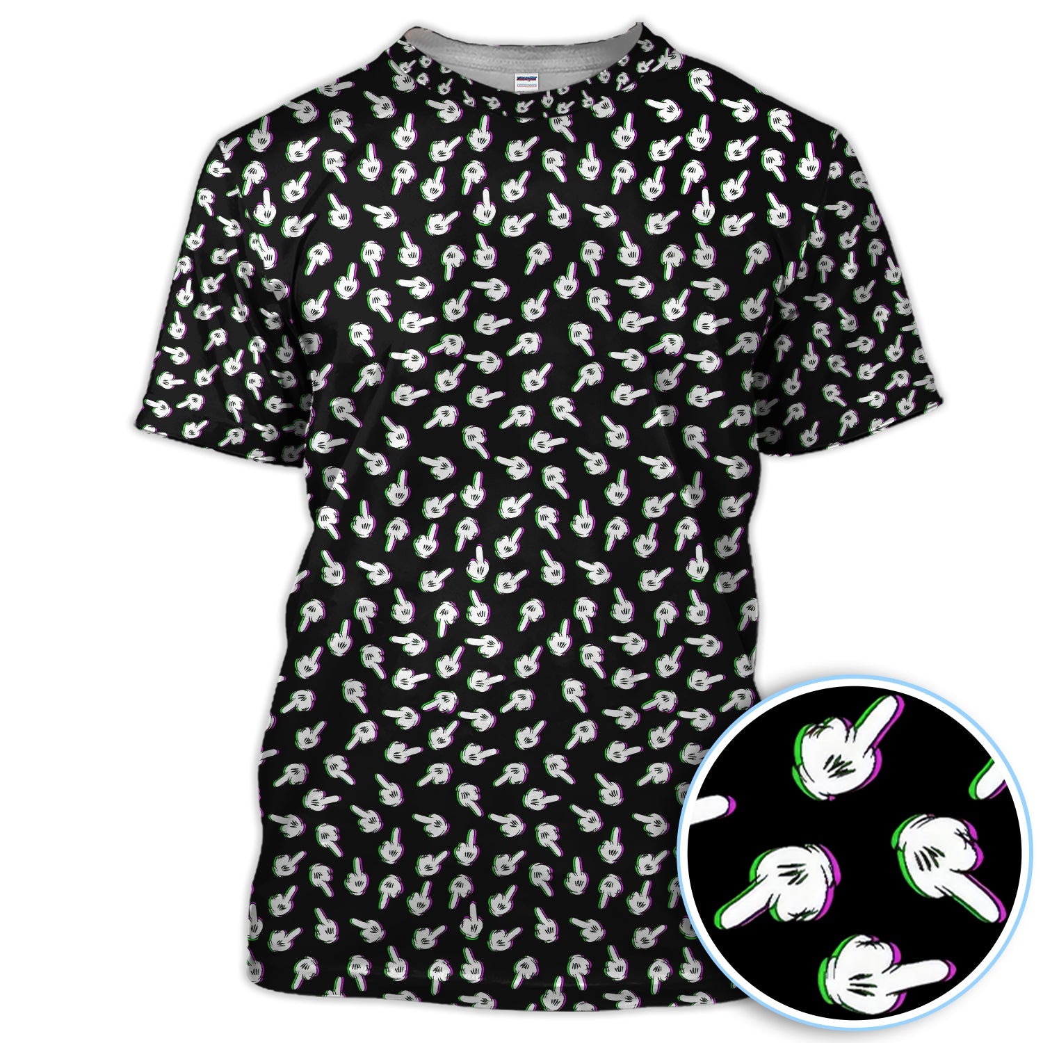 Funny Finger Pattern Golf Shirt, Crazy Golf Polos For Golfer, Golf Outfit For Men