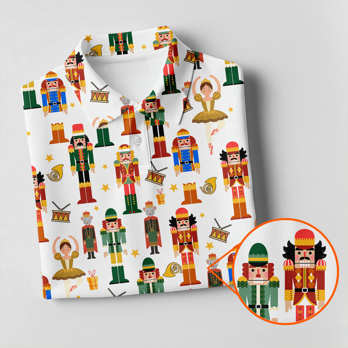 Nutcracker Christmas Women's Golf Shirts, Cute Women's Golf Clothes, Christmas Golf Shirt, Golfing Apparel