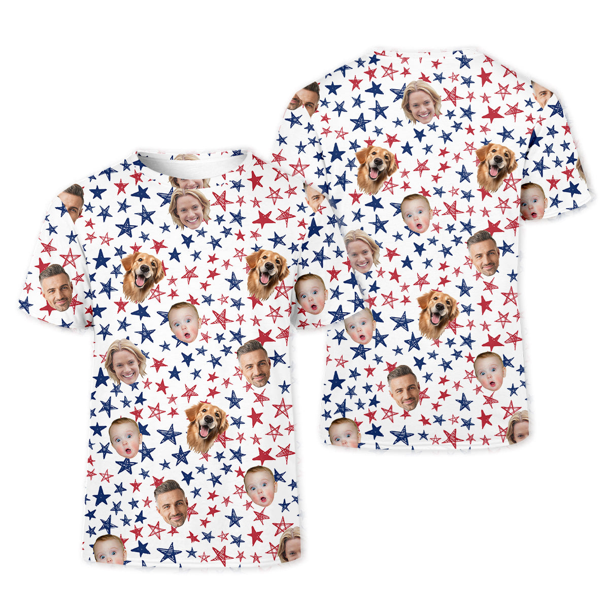 Family Portrait Golf Shirt, Custom Face Shirt, Personalized Dog Shirts, Patriotic Golf Polos, Long Sleeve Golf Shirts, Golf Tops For Women