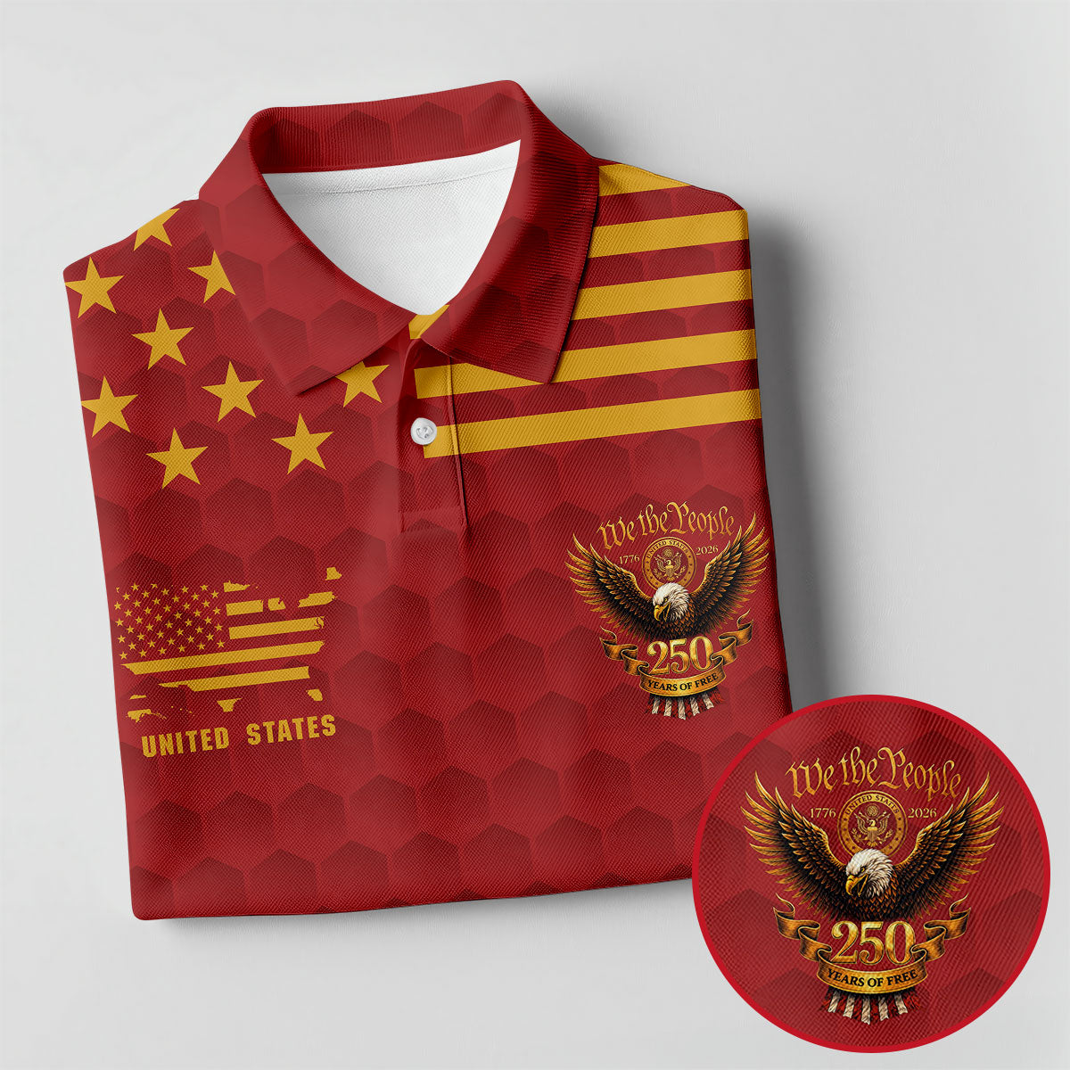 Marine Veteran We The People 250 Years Of Free 4th Of July Golf Shirt, Women's Golf Tops