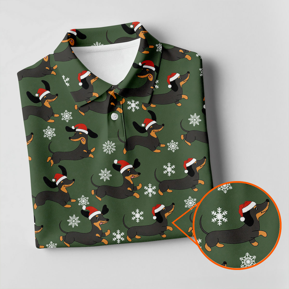 Dachshund Christmas Fun Golf Shirt, Ladies Golf Shirts, Golf Shirt For Women, Christmas Golf Gift