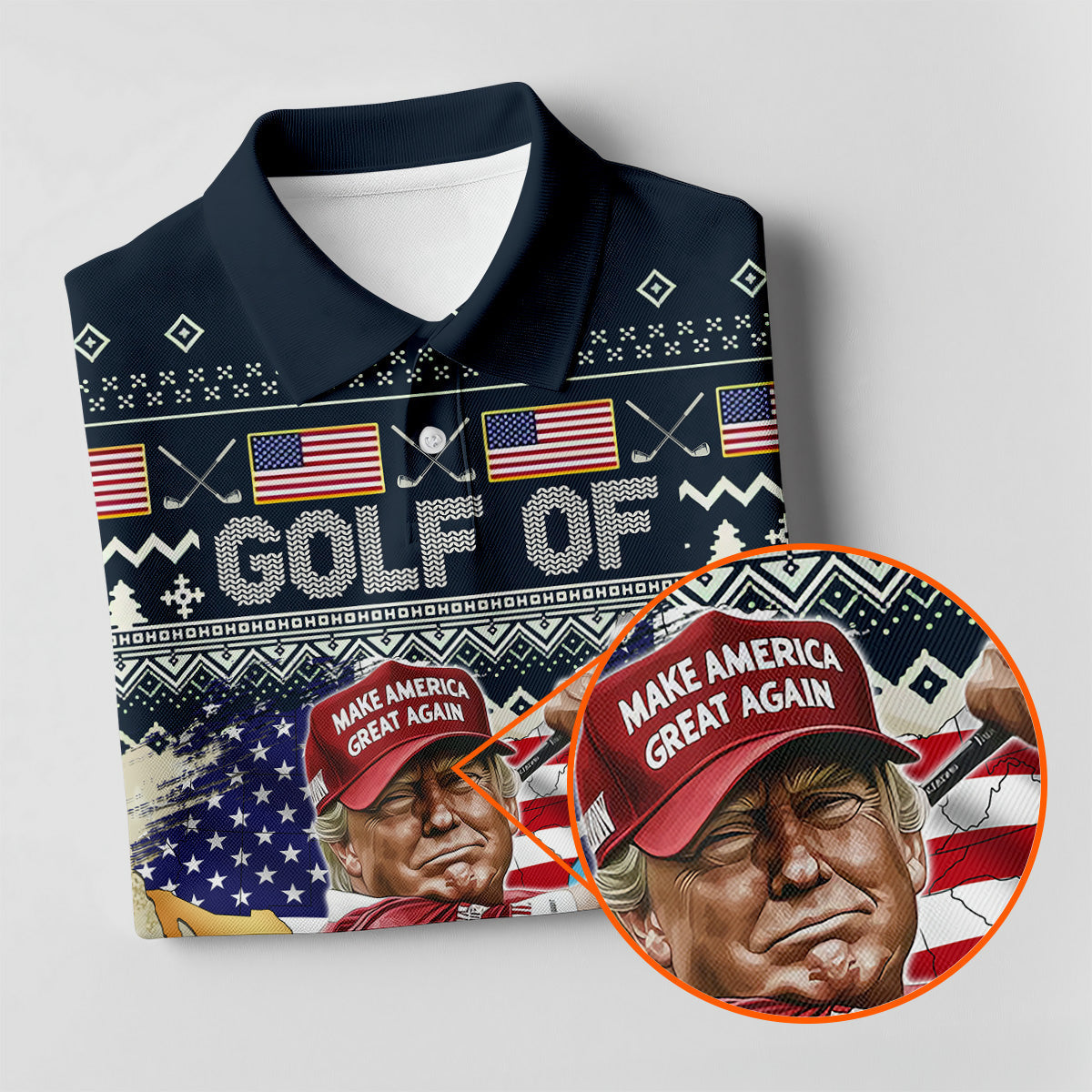 Trump Golf Of America Christmas Golf Shirt Women's Golf Clothes, Ladies Golf Shirts, Ladies Golf Polos