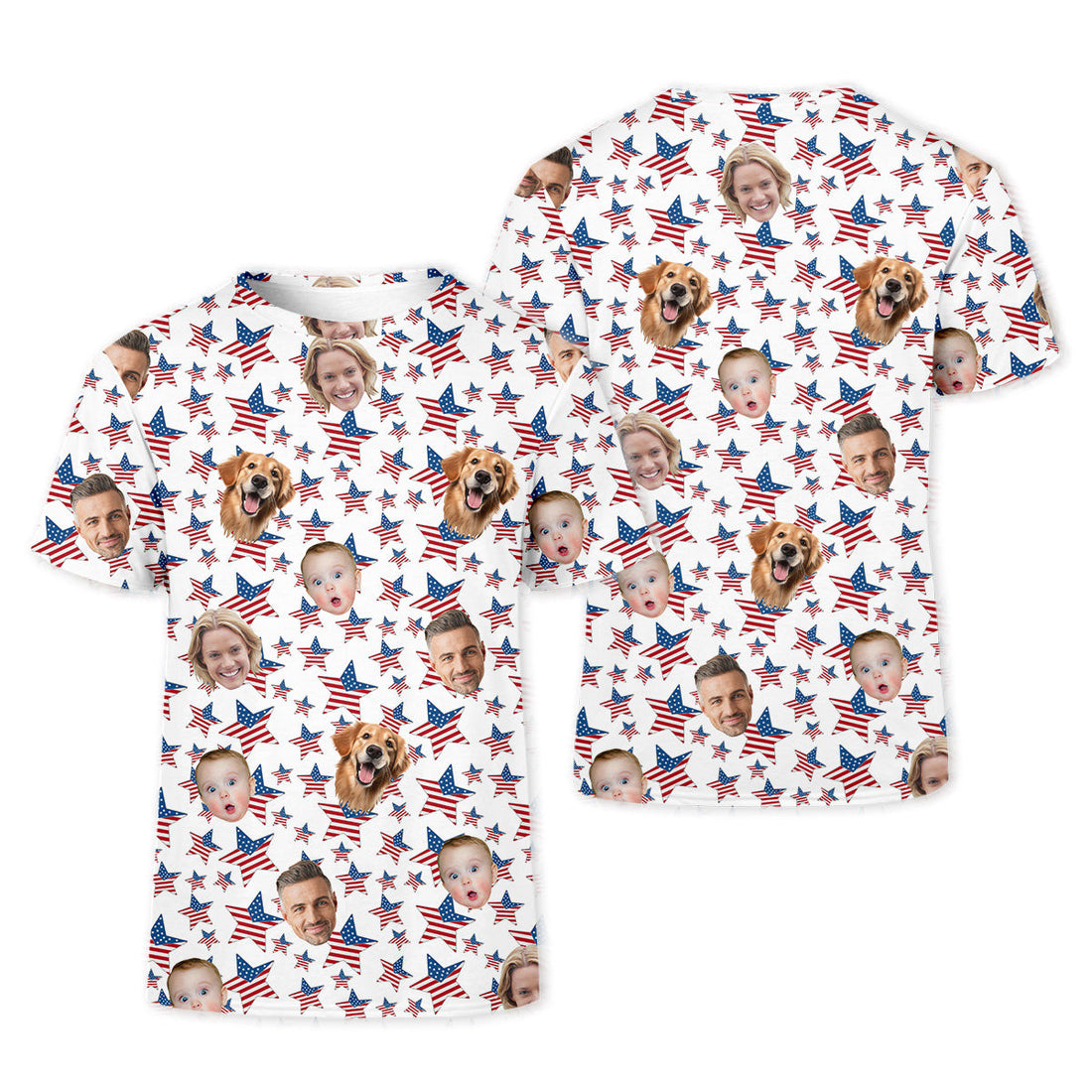 Family Portrait Golf Shirt, Custom Face Shirt, Personalized Dog Shirts, American Flag Golf Shirt, Long Sleeve Golf Shirts, Golf Tops For Women