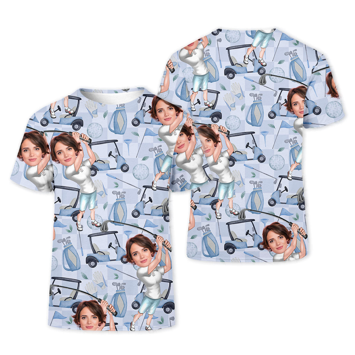 Custom Face Womens Golf Shirt, Funny Golf Shirt, Mothers Day Gifts